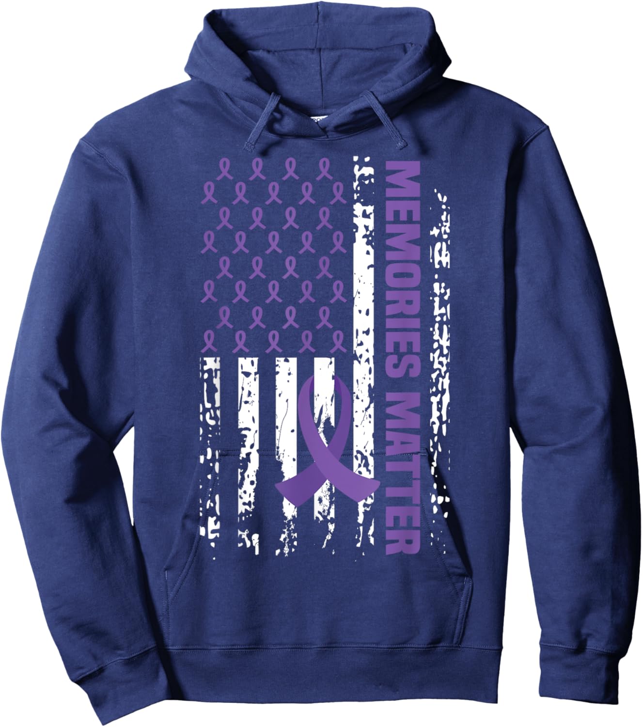 Alzheimer's Awareness Shirt Memories Matter Alz Awareness Hoodie - Hoodie | Navy