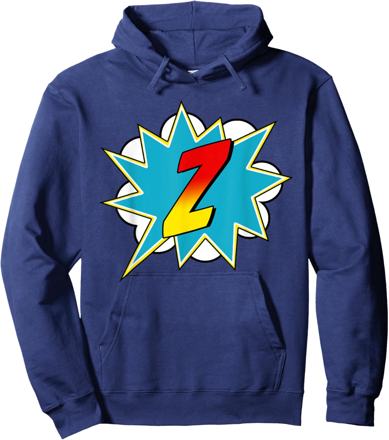 Letter Z Superhero Name Comic Letter Retro Costume Hoodie - Hoodie | Navy