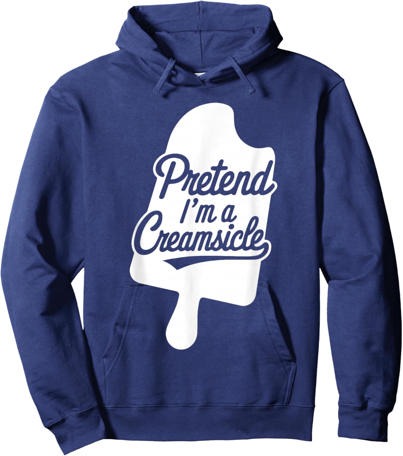 Group Easy Adult Halloween Costumes Pretend I'm A Creamsicle Hoodie - Hoodie | Navy