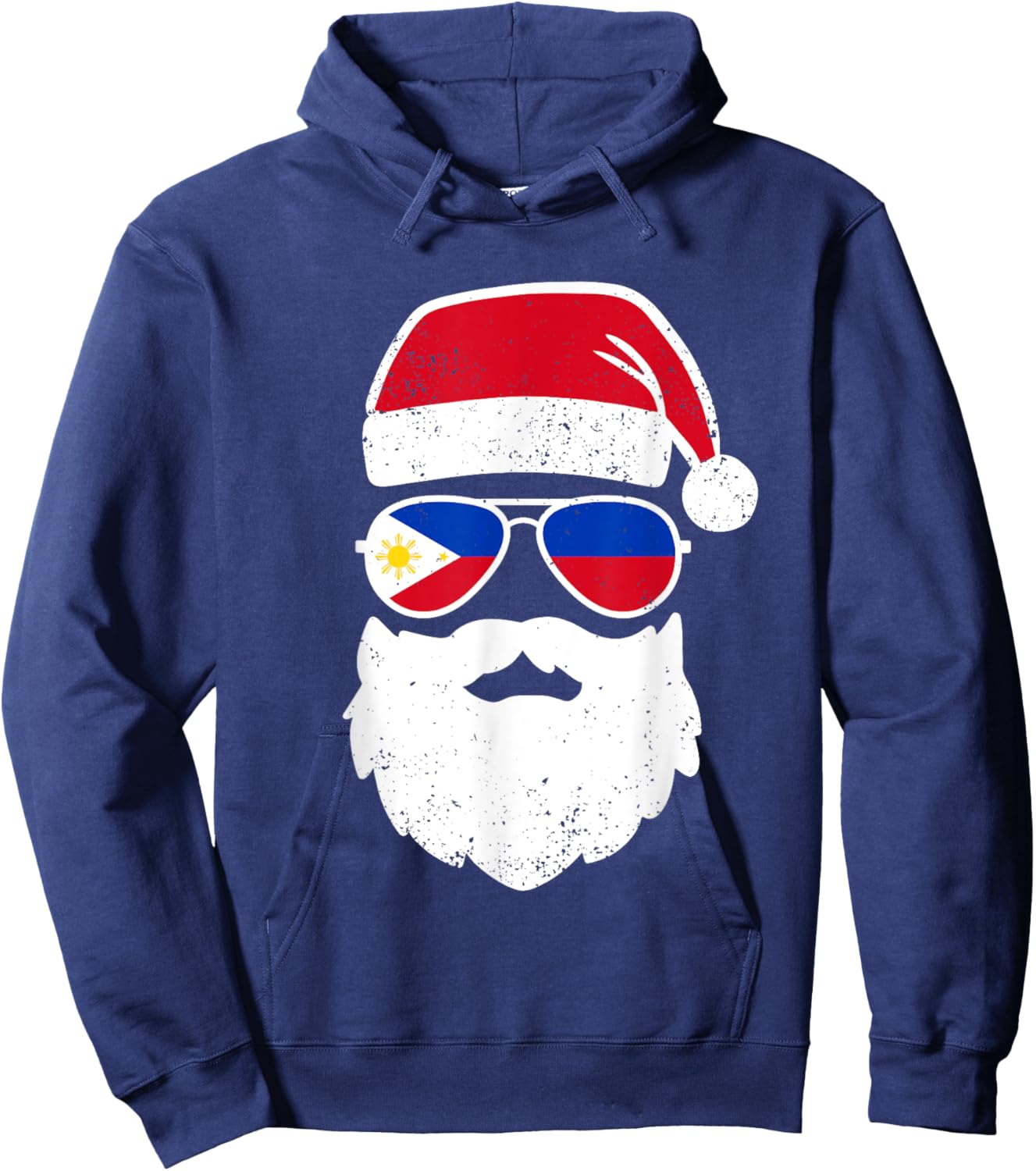 Funny Filipino Christmas Pajama Funny Pinoy Matching Family Hoodie - Hoodie | Navy