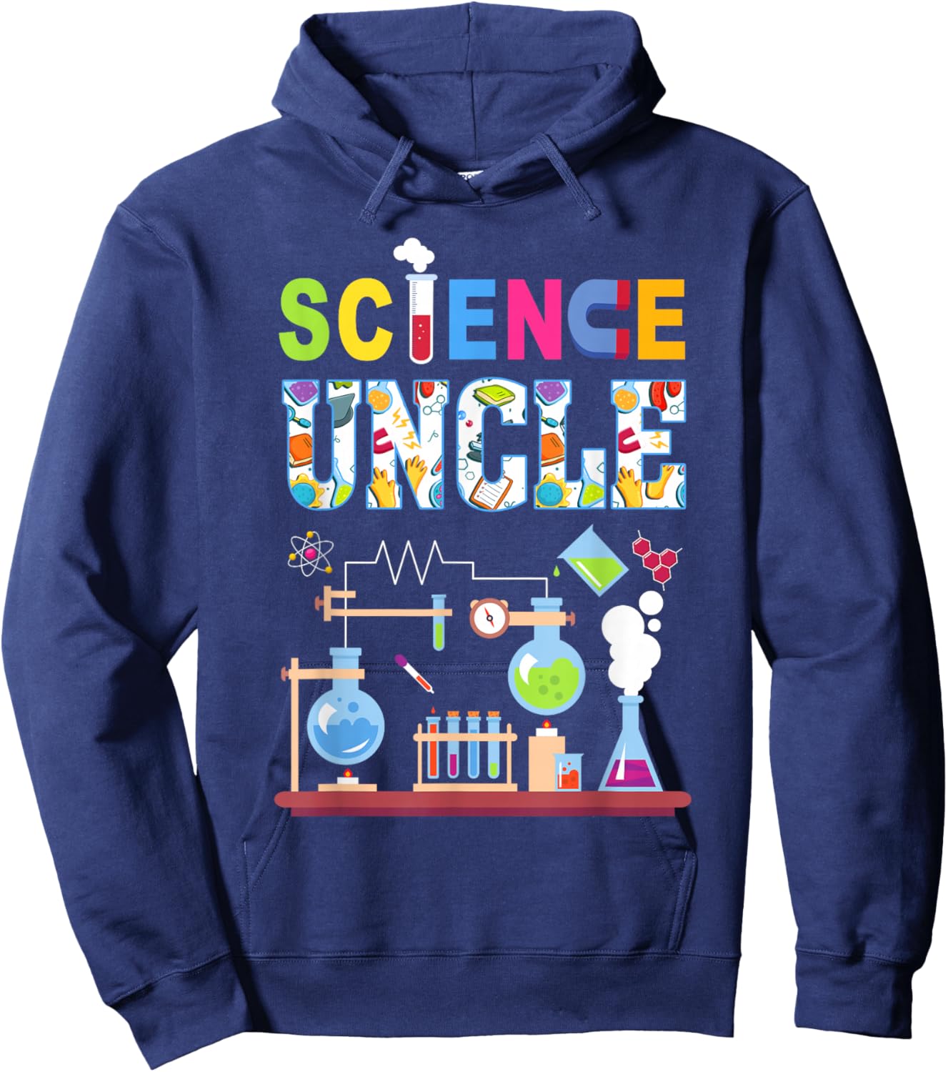 Science Uncle Family Science Birthday Party Matching Hoodie - Hoodie | Navy