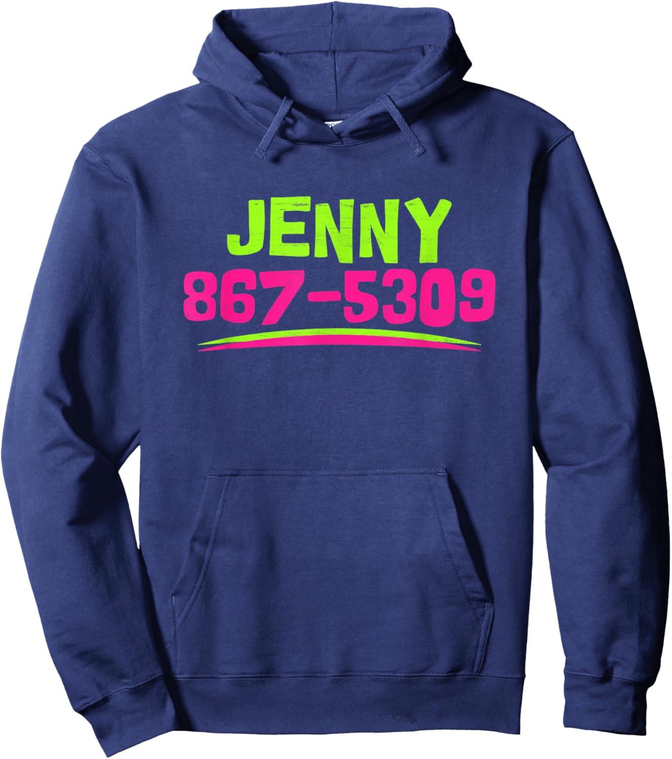Nostalgic Jenny Phone Number 867-5309 Funny 80s Retro Music Hoodie - Hoodie | Navy