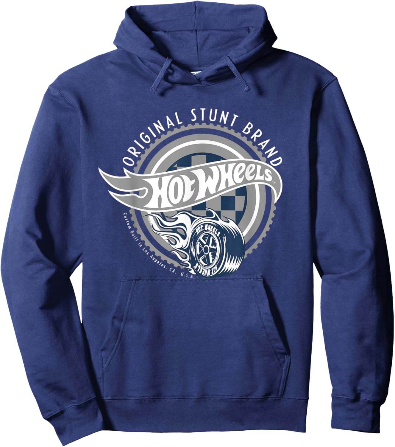 Hot Wheels Original Stunt Brand Grey Logo Hoodie - Hoodie | Navy