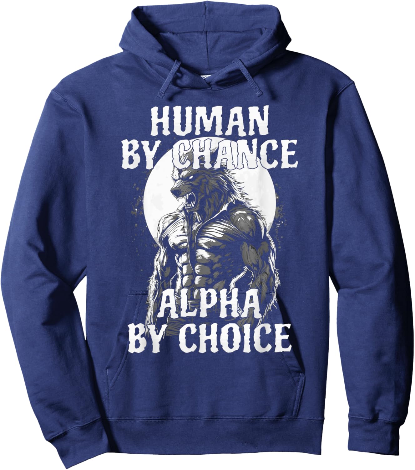 Funny Meme Human By Chance Alpha By Choice Hoodie - Hoodie | Navy
