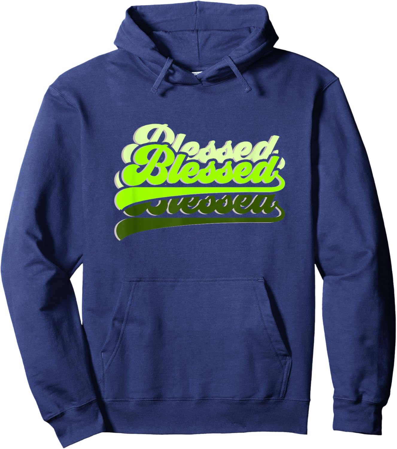 Green Graphic So So Blessed Green Graphic Hoodie - Hoodie | Navy