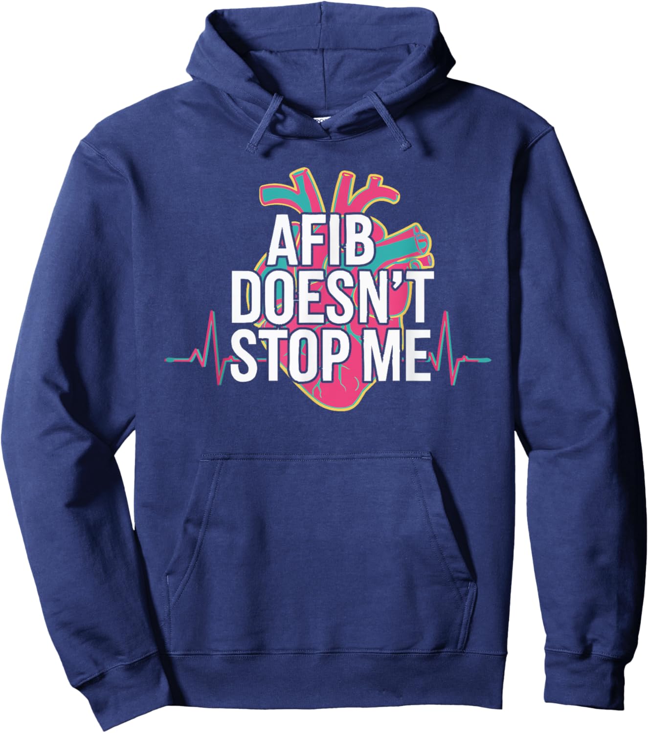 Atrial Fibrillation Medical Heart Disease Arrhythmia Hoodie - Hoodie | Navy