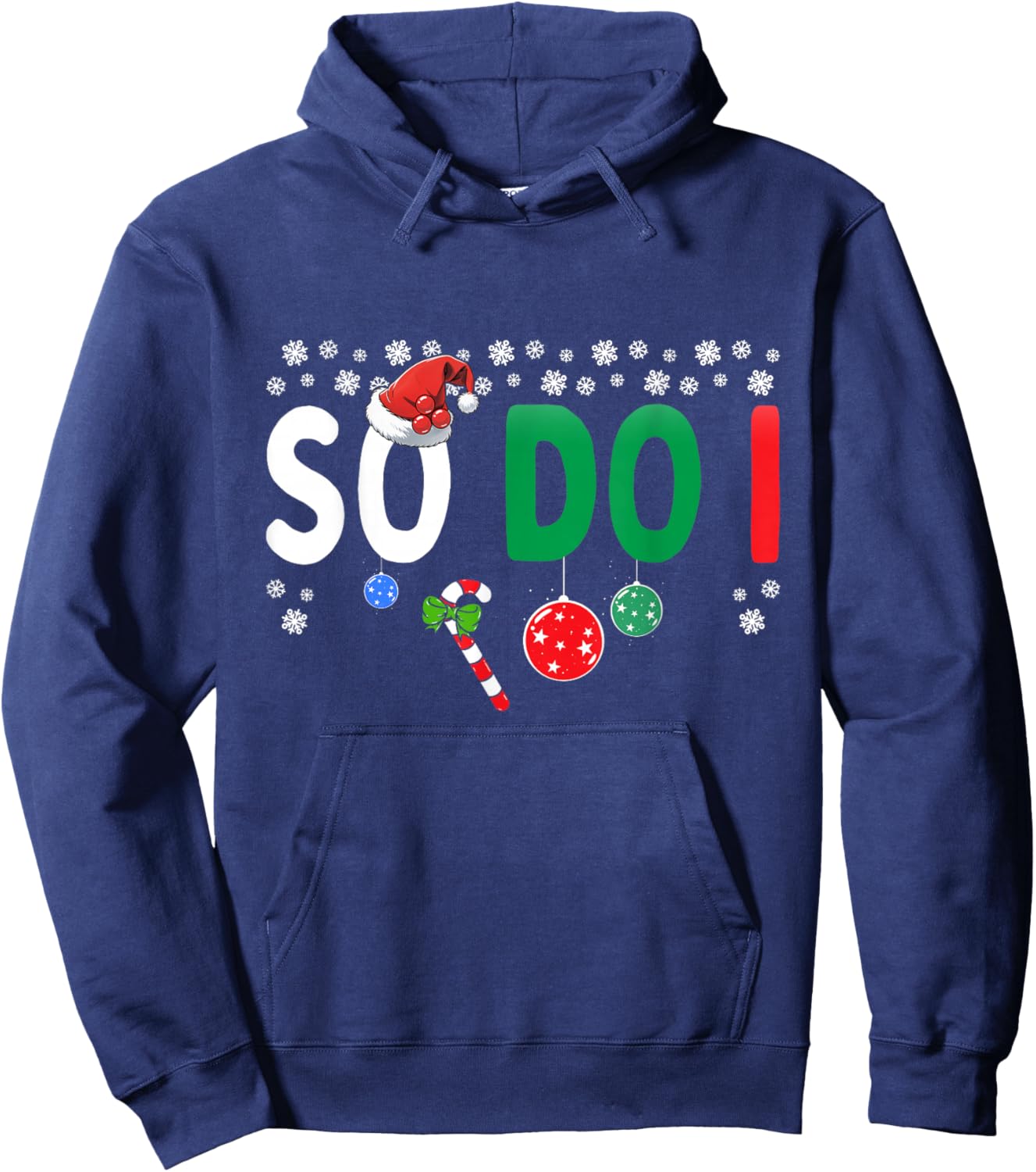 Funny Couples I Don't Do Matching Christmas Outfits So Do I Hoodie - Hoodie | Navy