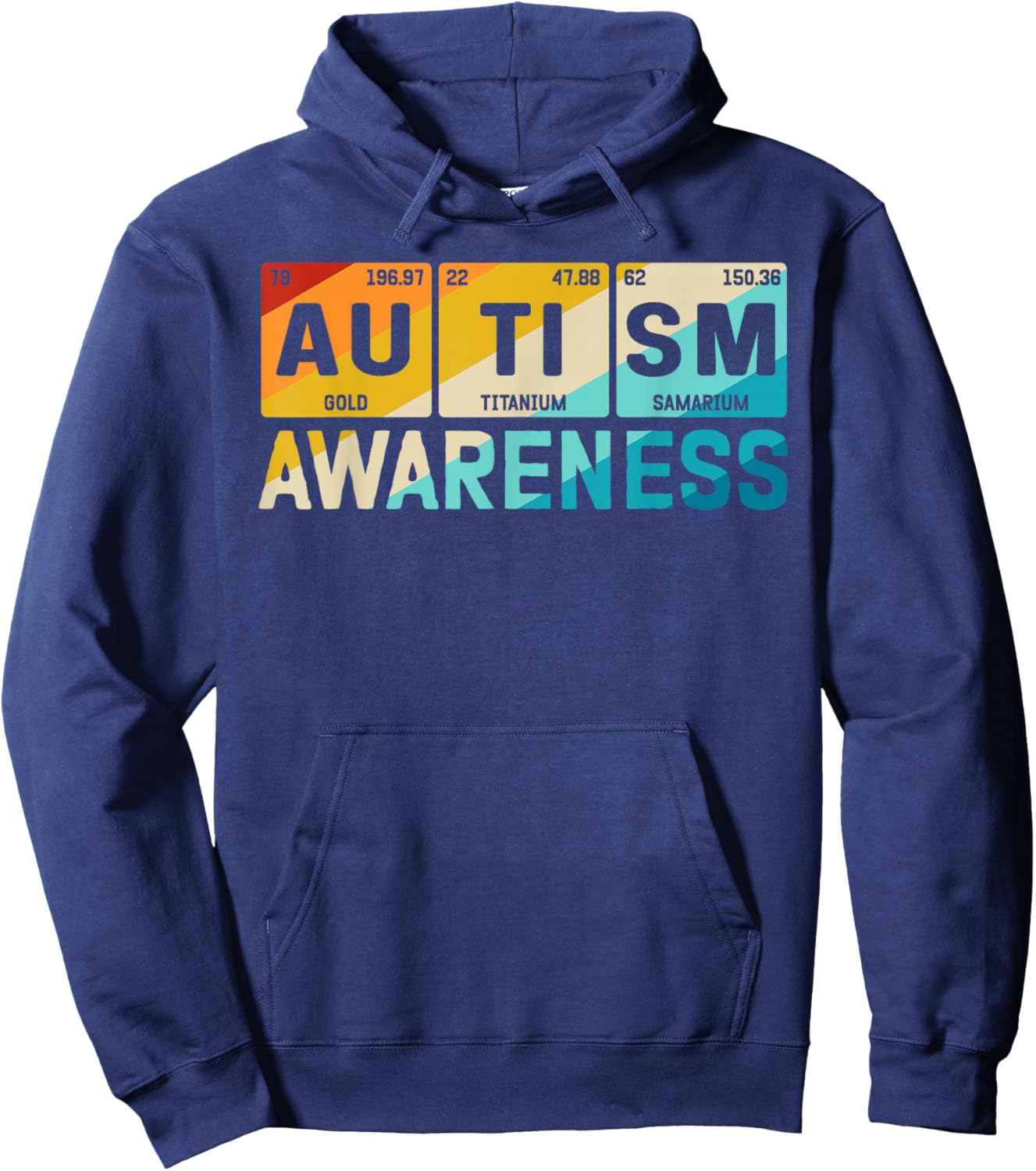Autism Awareness Elements Periodic Table ASD Hoodie - Hoodie | Navy
