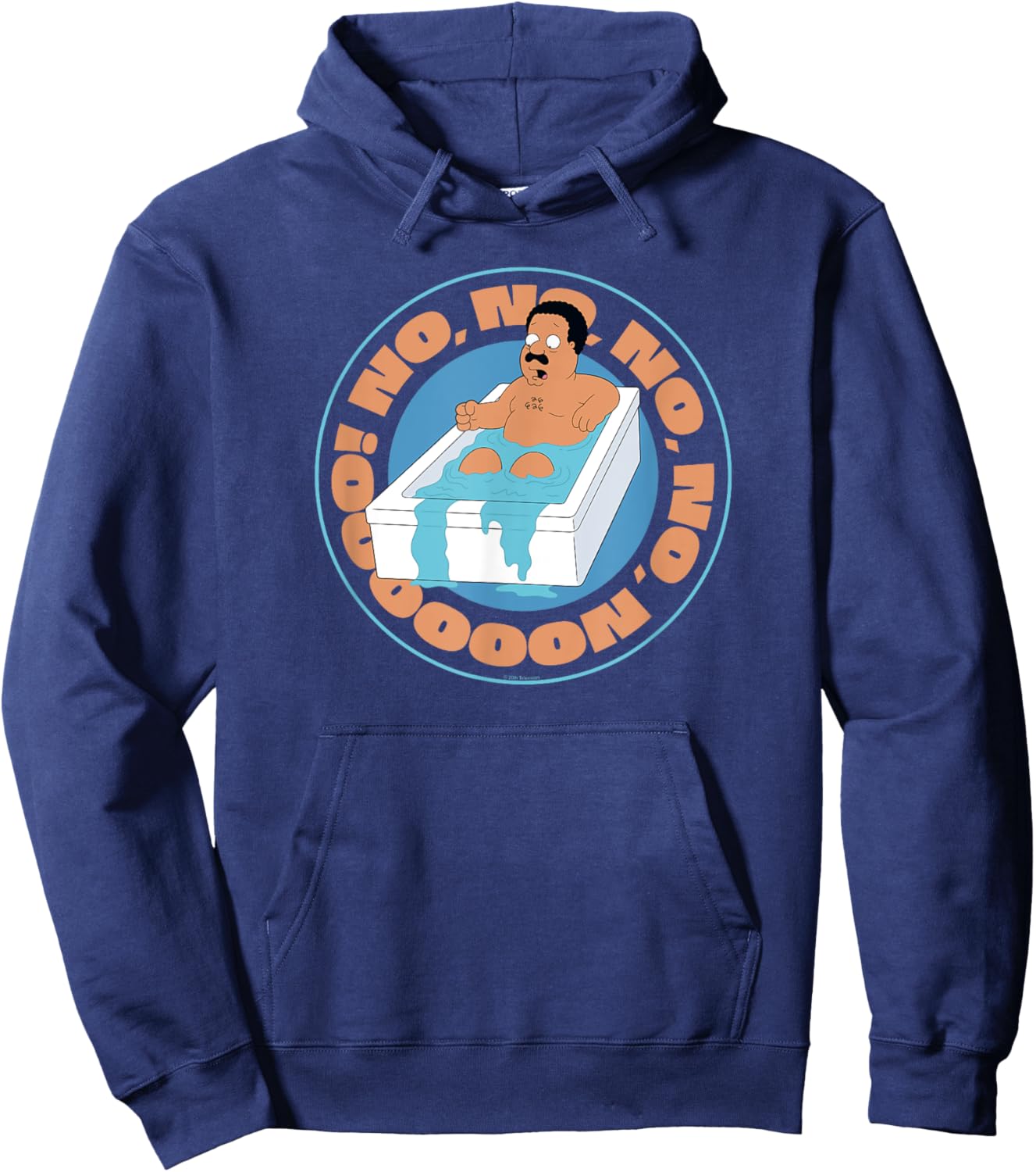 Family Guy Cleveland Brown Bathtub Funny Cartoon Hoodie - Hoodie | Navy