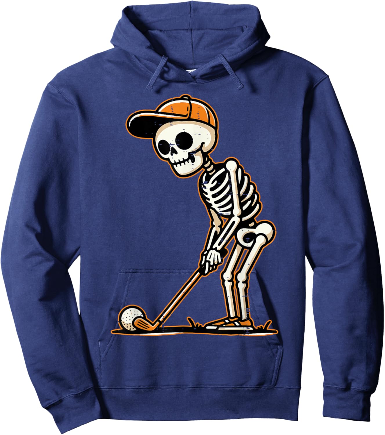Skeleton Golf Player Halloween Costume Men Boys Kids Hoodie - Hoodie | Navy