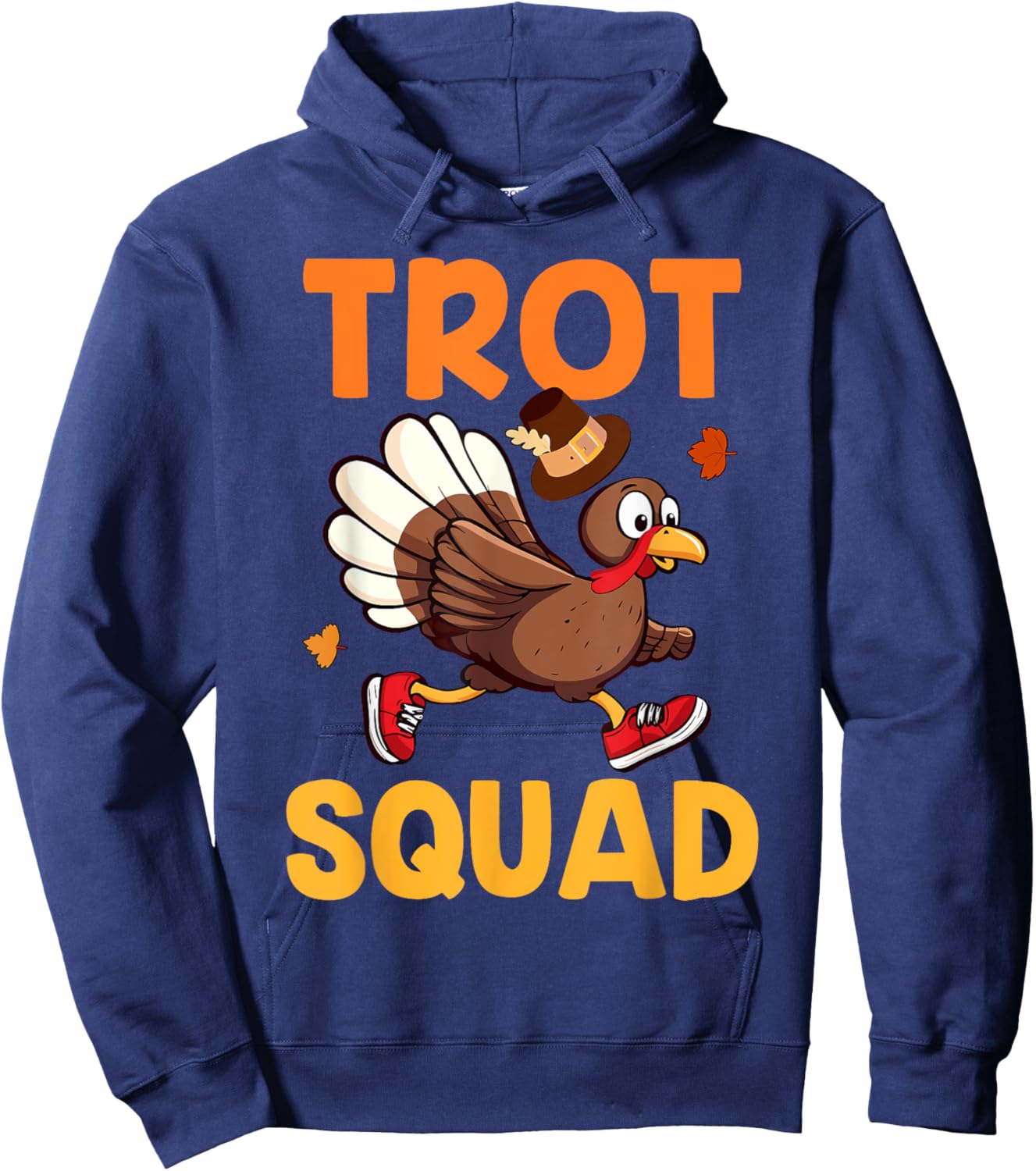 Turkey Trot Squad Funny Thanksgiving Run Family Matching Hoodie - Hoodie | Navy