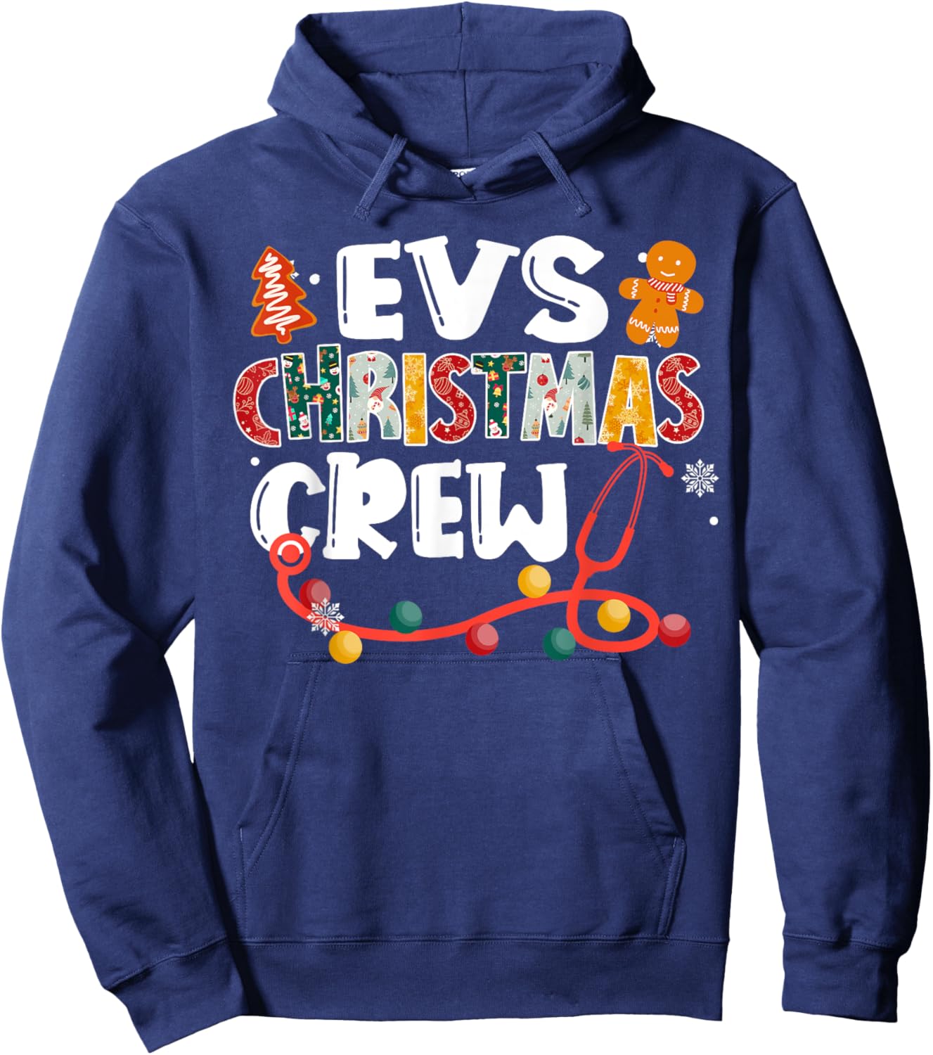 EVS Christmas Crew Emergency Room Nurse ER Techs CNA RN Gift Hoodie - Hoodie | Navy