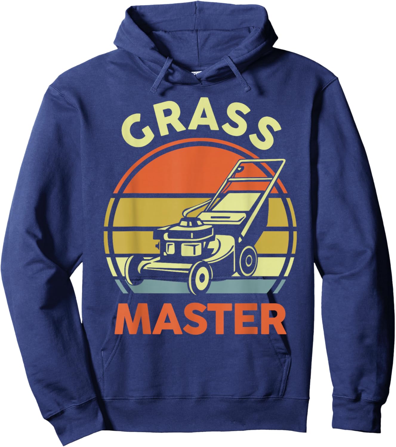 Gift Grass Master Lawn Mowing Funny Gardening Dad Hoodie - Hoodie | Navy