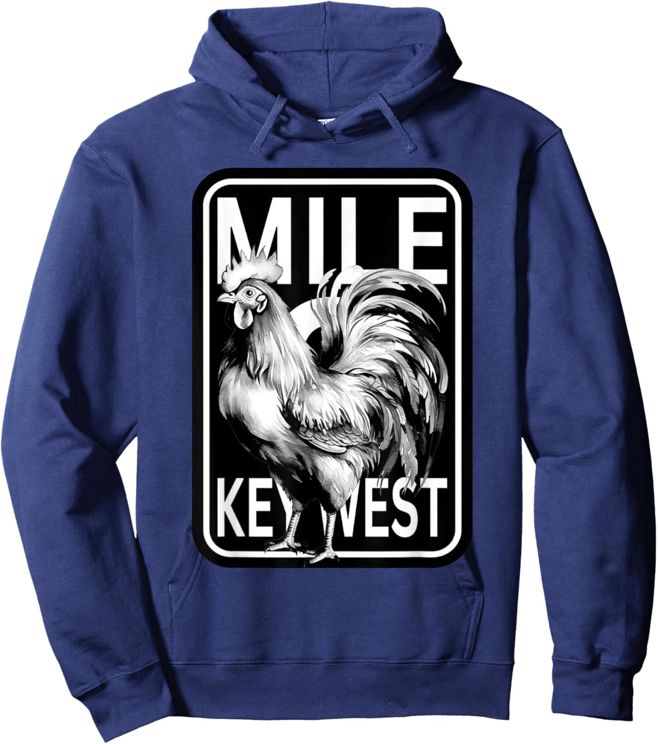 Key West Florida rooster chicken mile 0 marker family 2025 Hoodie - Hoodie | Navy