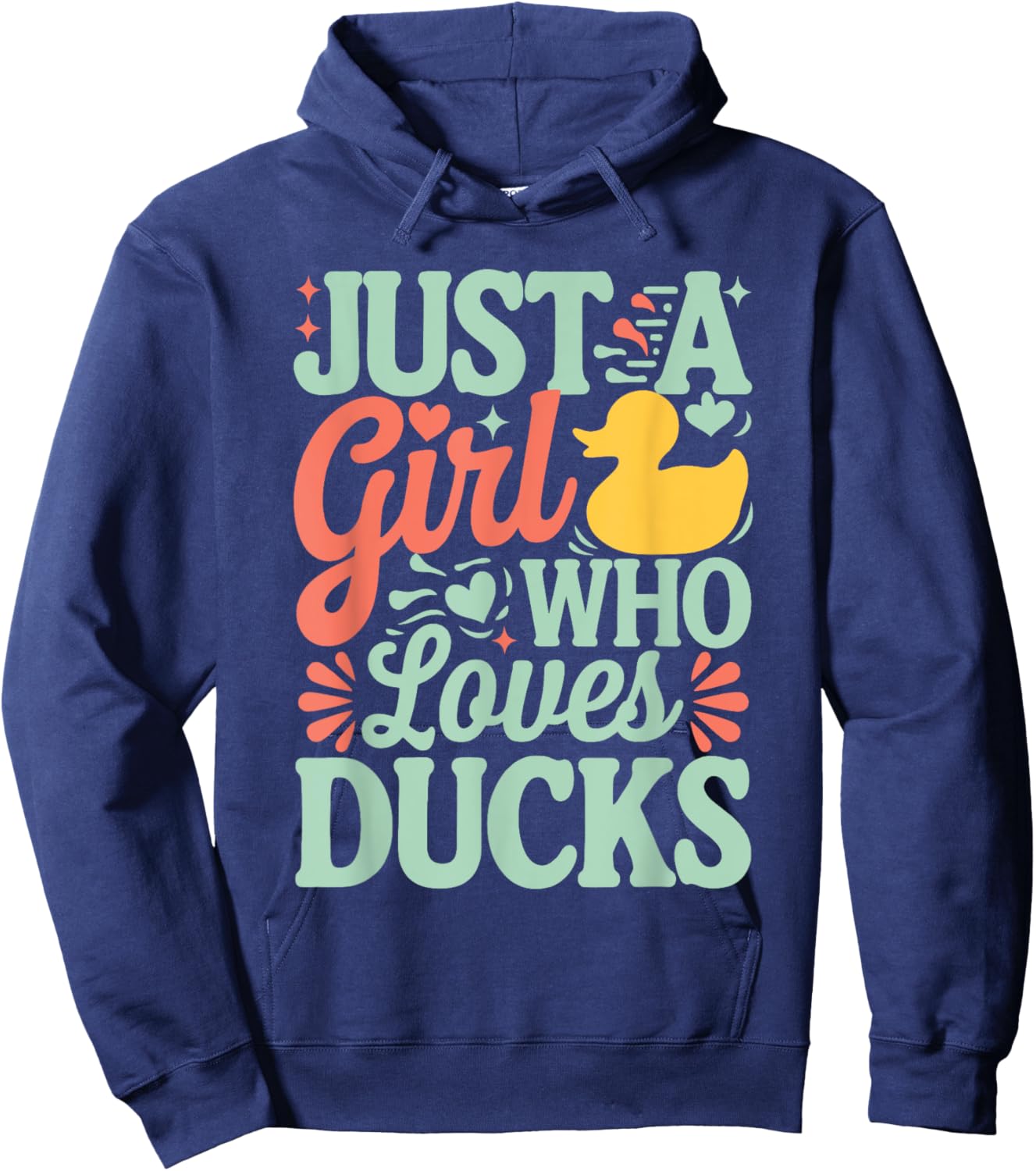 Just a girl who loves Ducks Girl Hoodie - Hoodie | Navy