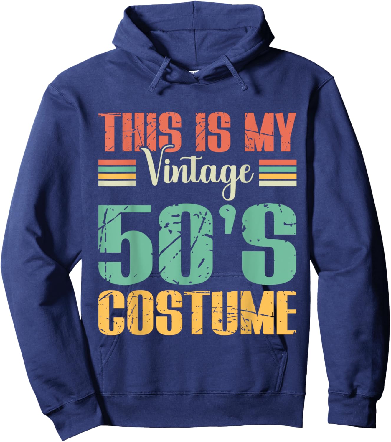 This Is My 50s Costume Retro Vintage Party Hoodie - Hoodie | Navy