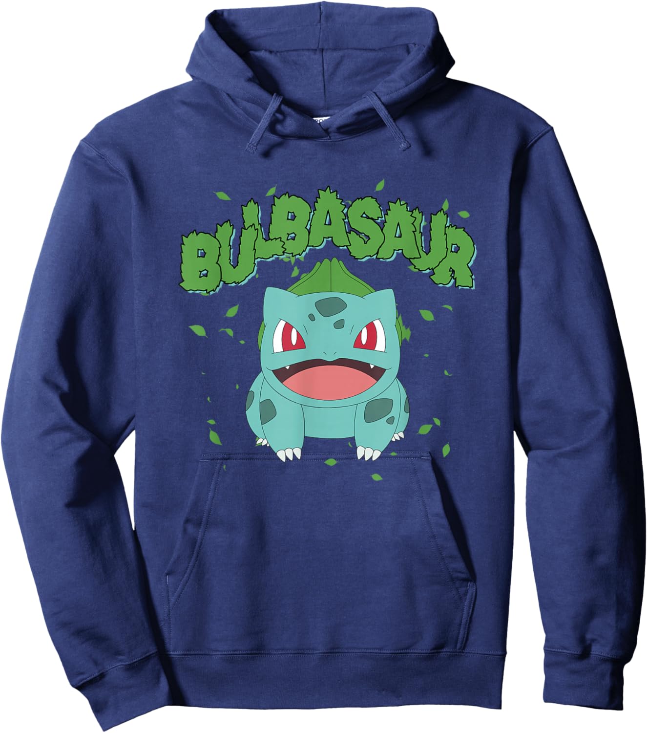 Pokémon Epic Bulbasaur Smiling Grass Type Big Chest Poster Hoodie - Hoodie | Navy