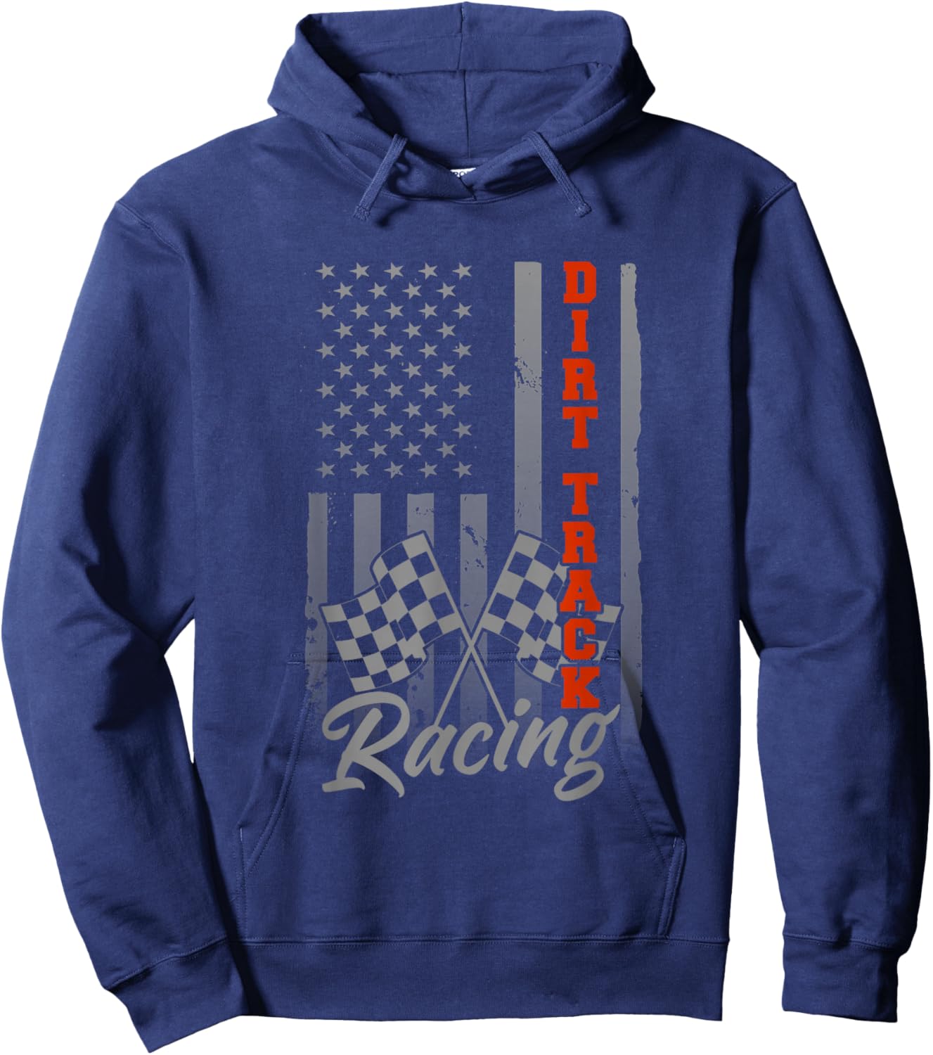 American Flag Racing Race Car USA Family Matching Pit Crew Hoodie - Hoodie | Navy
