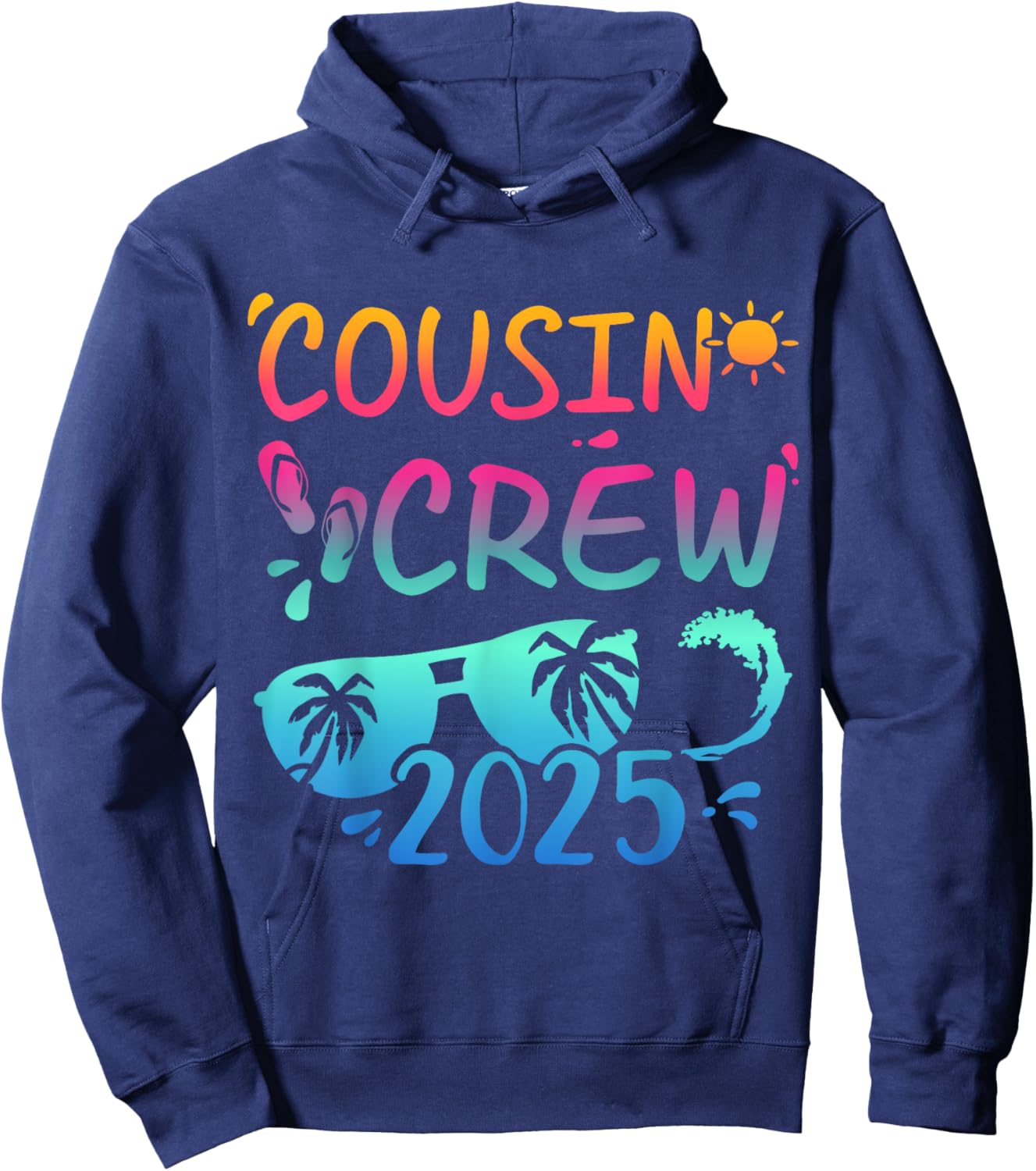 Cousin Crew 2025 for Summer Vacation Holiday Family Camp Hoodie - Hoodie | Navy