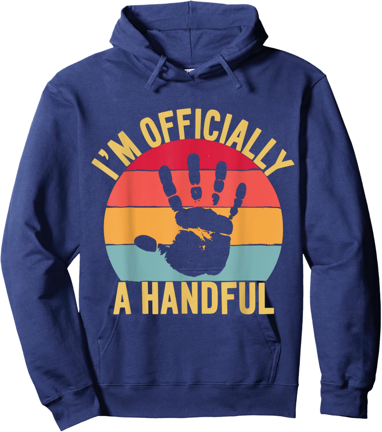 I'm Officially a Handful Kids 5th Birthday Hoodie - Hoodie | Navy