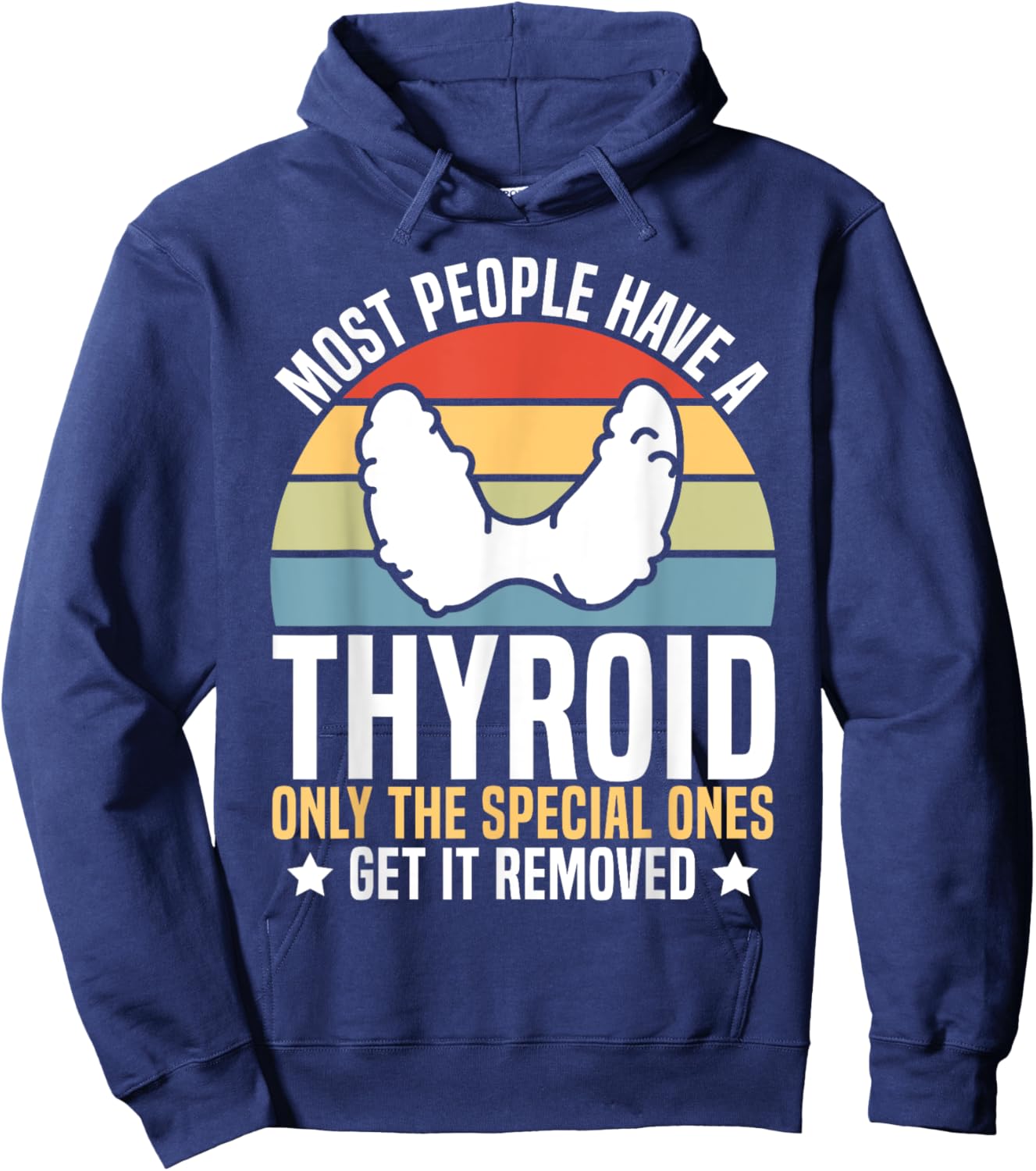 Thyroid Removal Get Well Post Thyroid Surgery Recovery Hoodie - Hoodie | Navy
