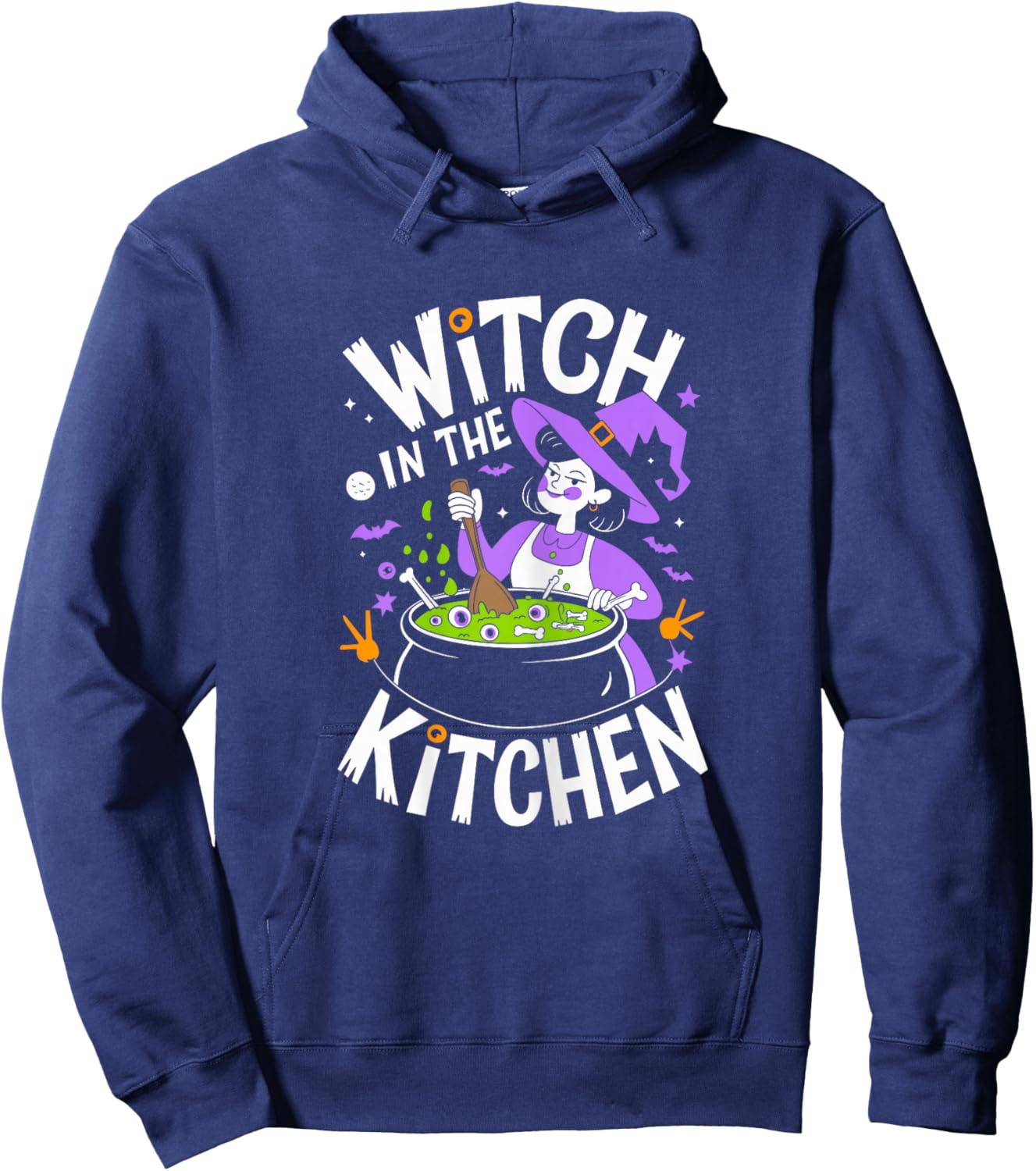Witch in the Kitchen Halloween Shirt Lunch Lady Hoodie - Hoodie | Navy