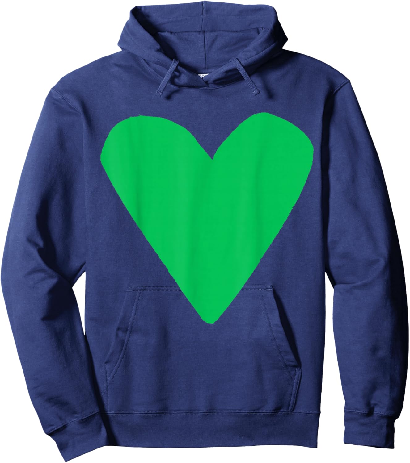 Cute Green Heart Hoodie - Hoodie | Navy