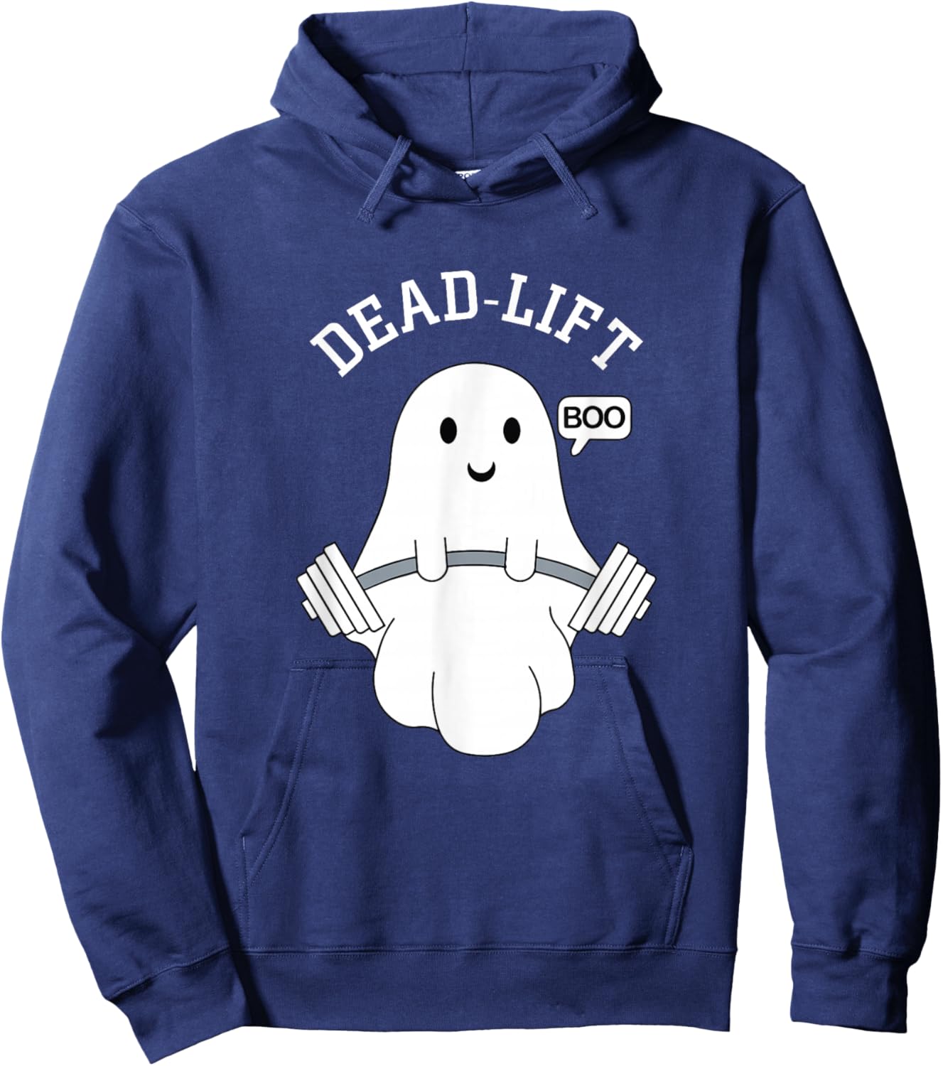Deadlift Ghost Shirt Funny Halloween Weight Lifting Workout Hoodie - Hoodie | Navy