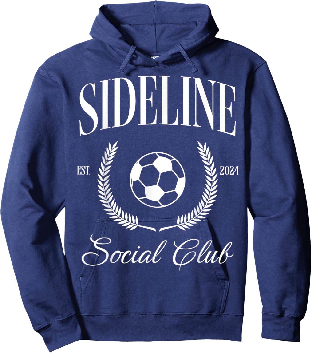 Sideline Soccer Mom Social Club Funny Hoodie - Hoodie | Navy