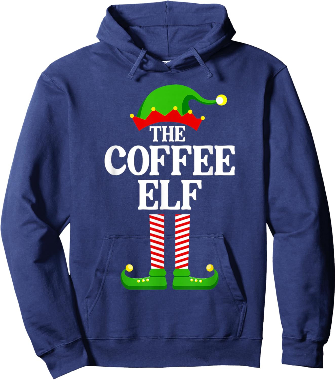 Coffee Elf Family Matching Group Funny Christmas Hoodie - Hoodie | Navy