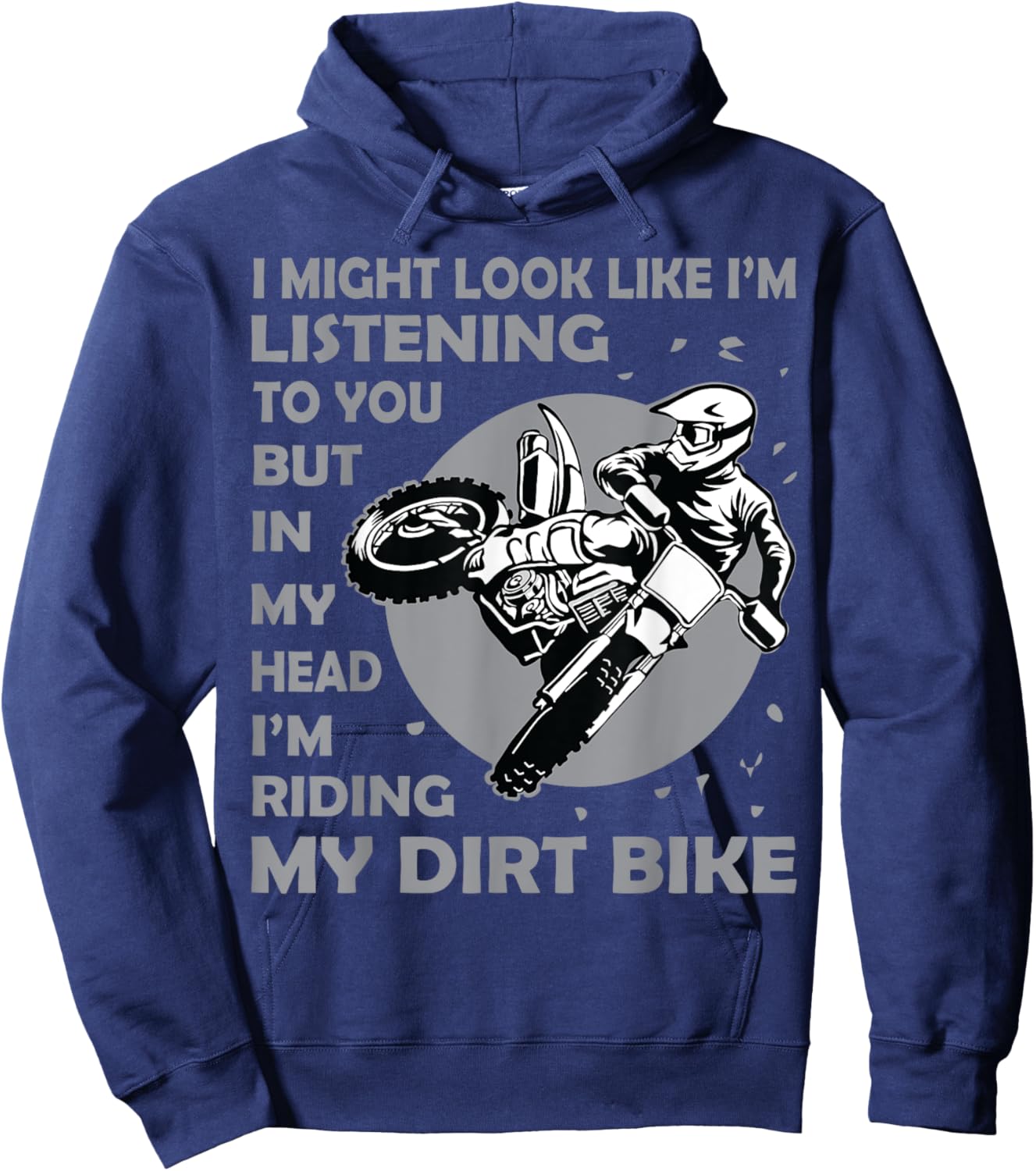 Funny Dirt Bike Art Women Motocross Dirt Bike Rider Hoodie - Hoodie | Navy