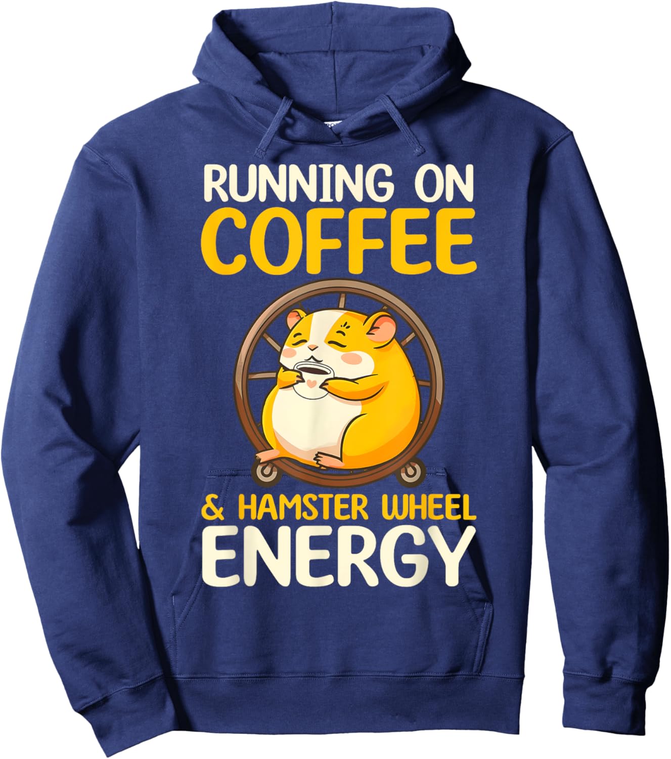 Hamster Coffee Energy Running Hamster Costume Hoodie - Hoodie | Navy
