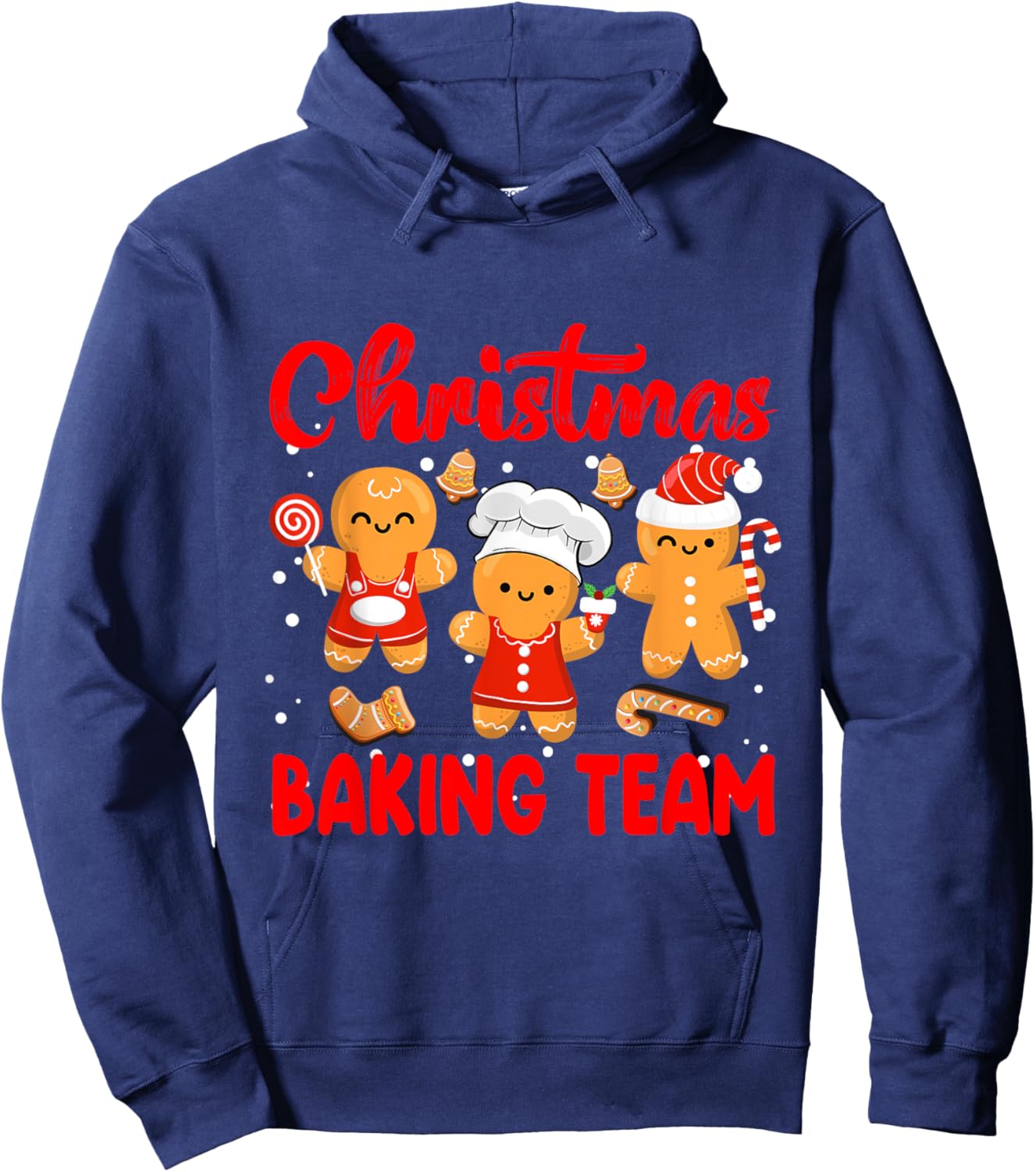 Christmas Baking Team Gingerbread Family Matching Pajamas Hoodie - Hoodie | Navy