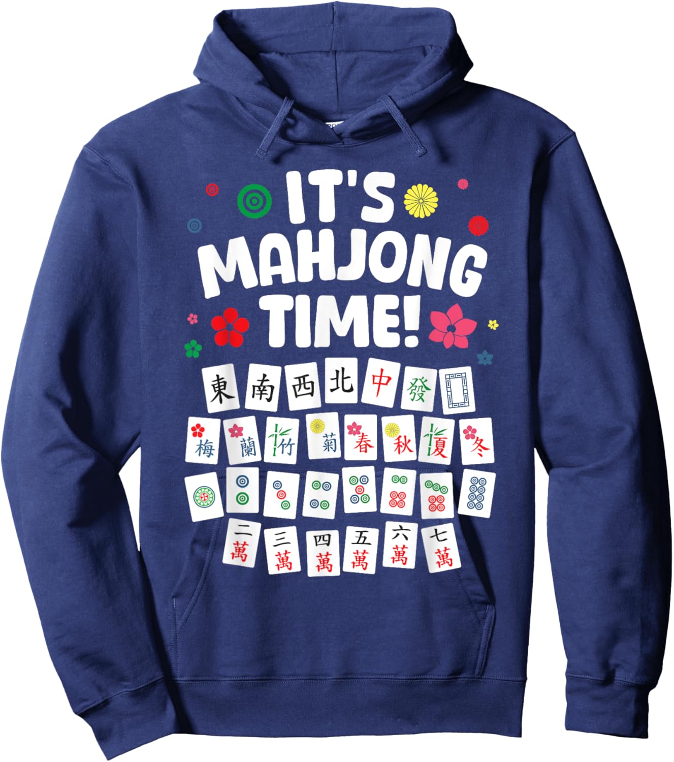 Funny Mahjong Design Women Mah Jongg Mahjong Player Hoodie - Hoodie | Navy
