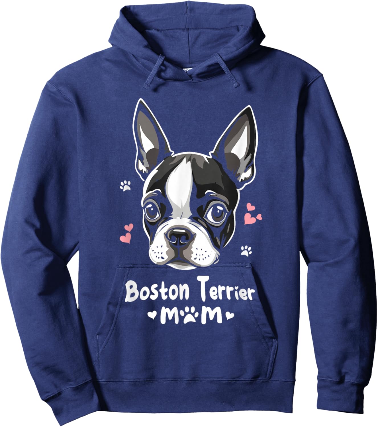 Boston Terrier Mom Boston Bull Bostie Dog Hoodie - Hoodie | Navy