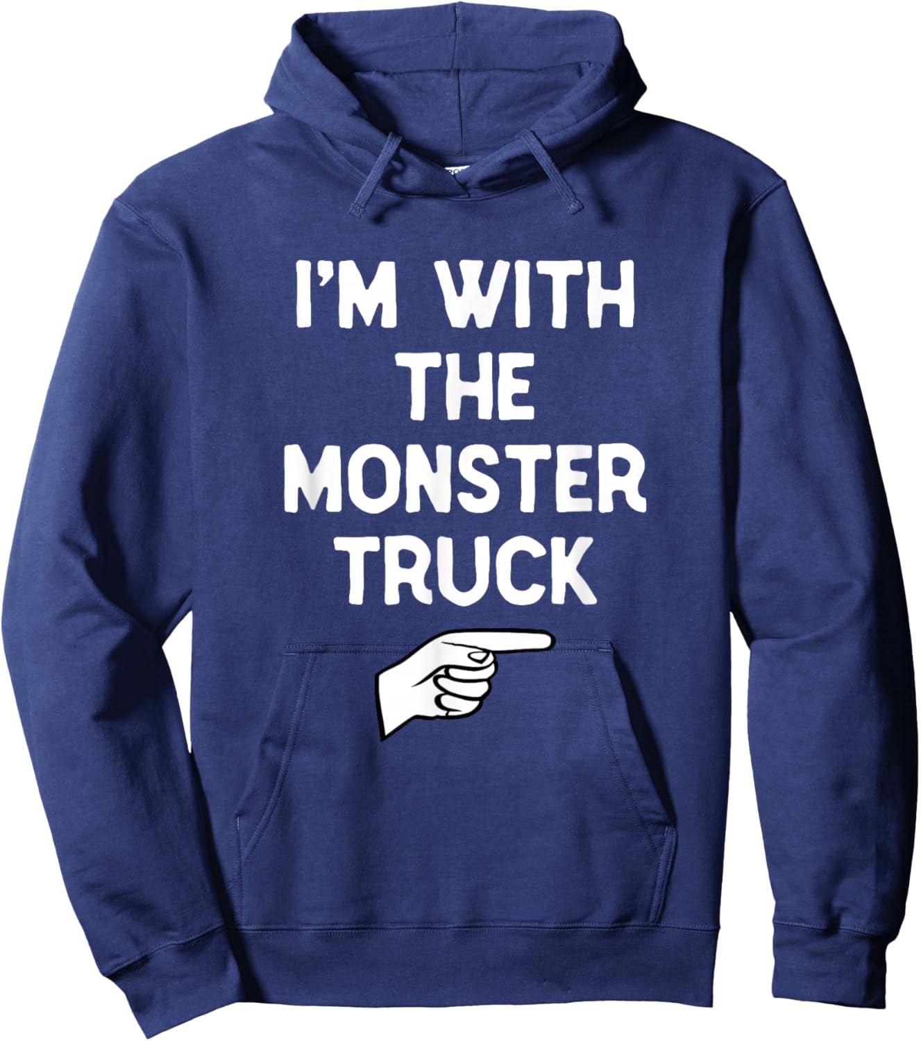 I’m With The Monster Truck Funny Halloween Matching Costume Hoodie - Hoodie | Navy