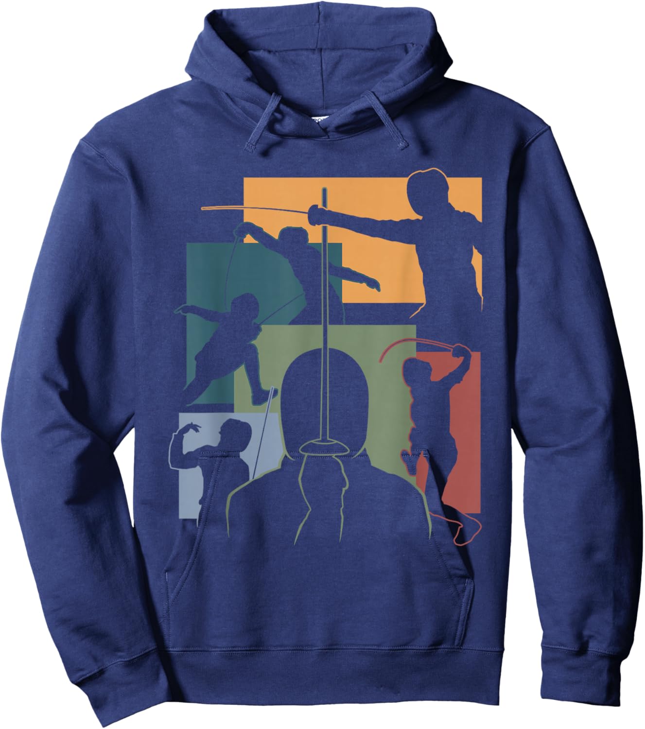 Funny Fencing Cool Fencer Swordfighter Swordfighting Outfit Hoodie - Hoodie | Navy
