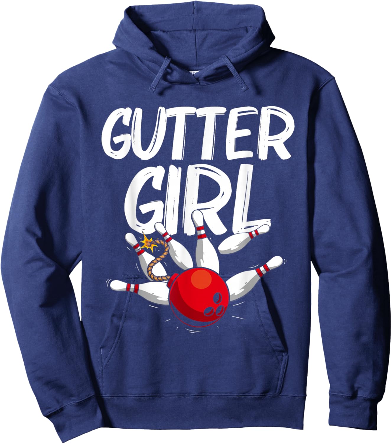 Funny Bowling Design For Girls Women Bowler Bowling Lover Hoodie - Hoodie | Navy