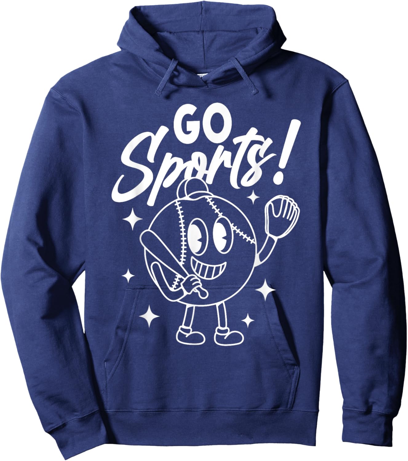 Go Sports Funny Sarcastic Saying Slogan Sarcastic Football Hoodie - Hoodie | Navy