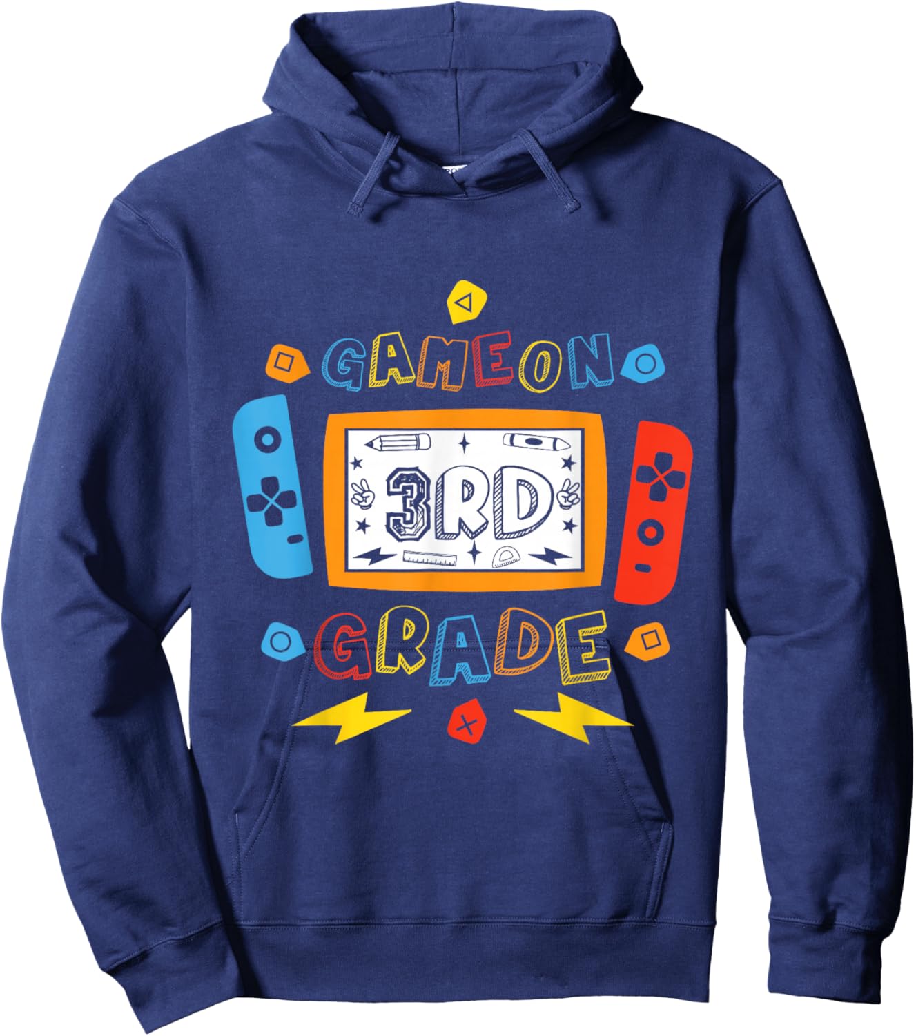 3rd Grade Level Unlocked Game On 3rd Grade Back To School Hoodie - Hoodie | Navy