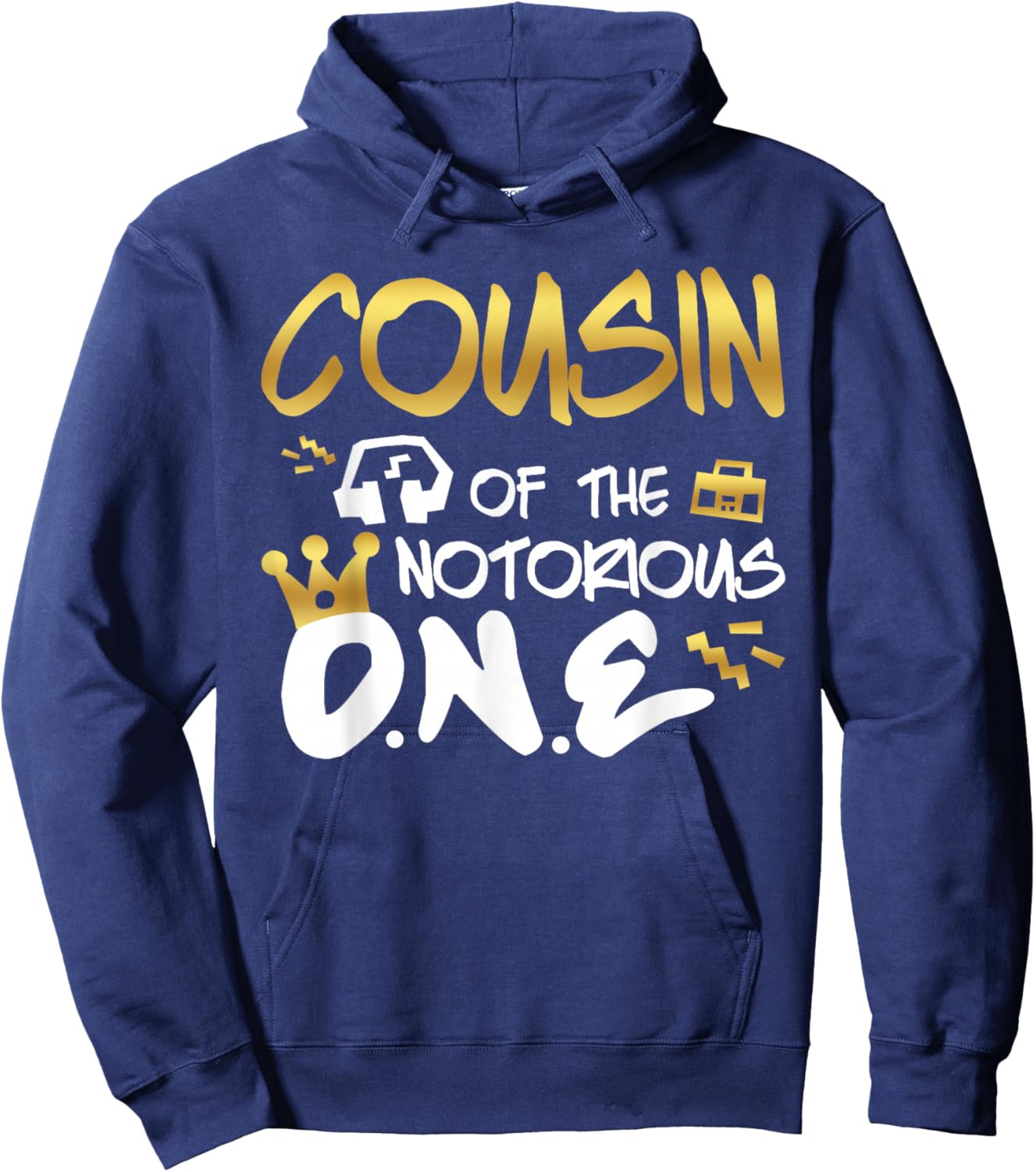 Cousin Of The Notorious One Old School 1st Hip Hop Birthday Hoodie - Hoodie | Navy