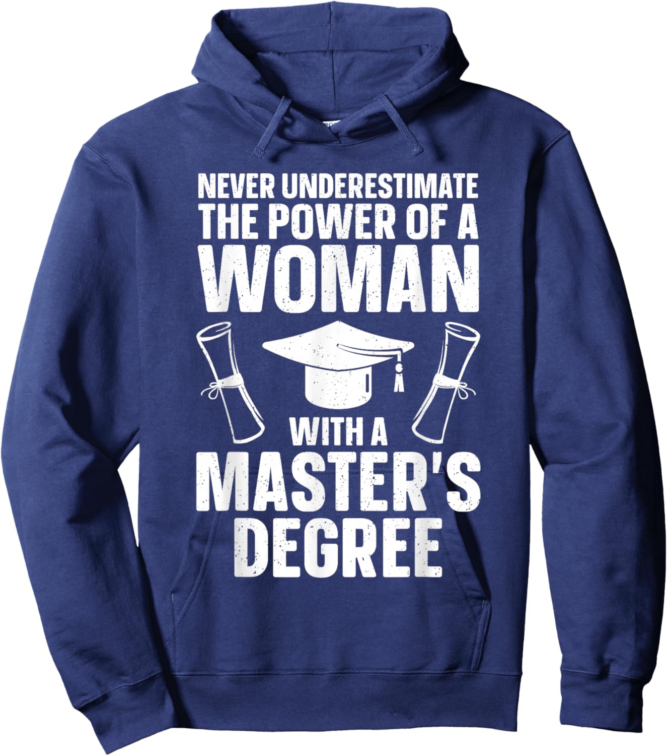 Masters Degree Graduation Art Girls Masters Degree Hoodie - Hoodie | Navy