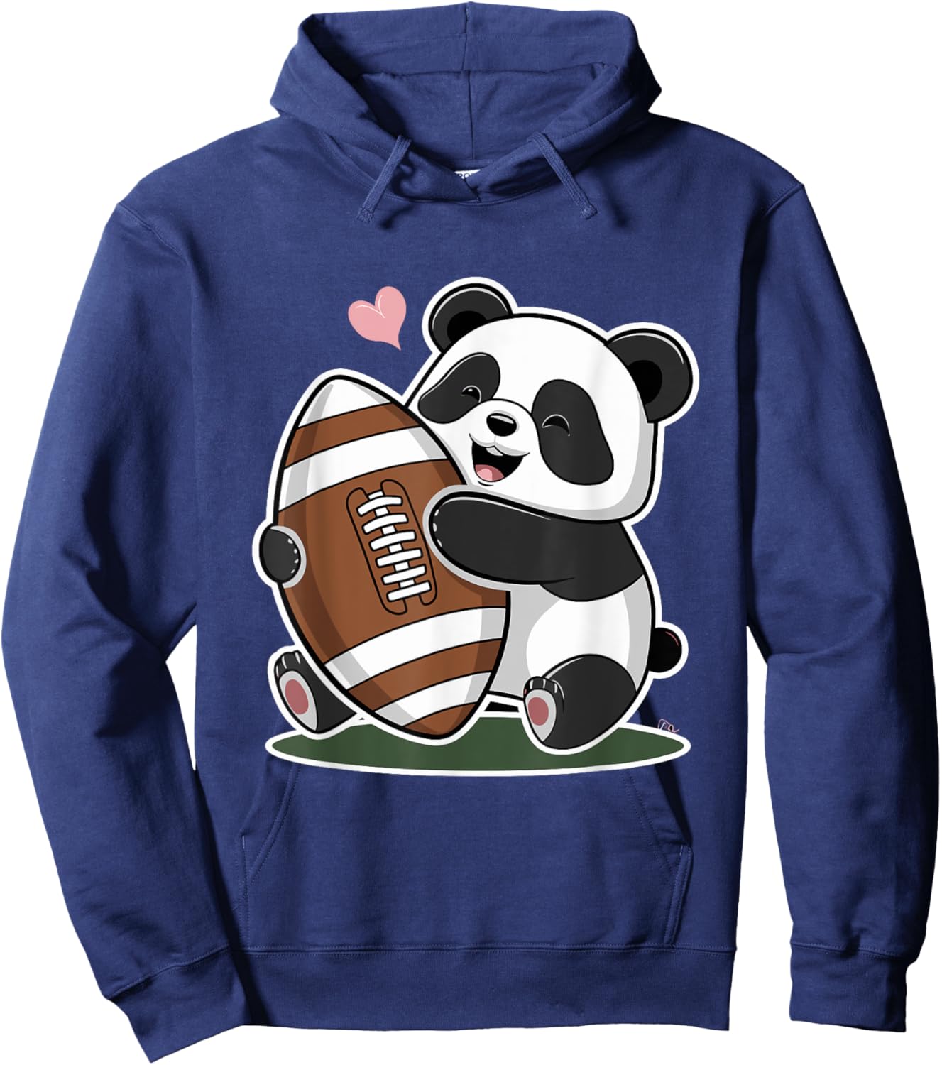 Panda Football Player Footballer Sports Hoodie - Hoodie | Navy