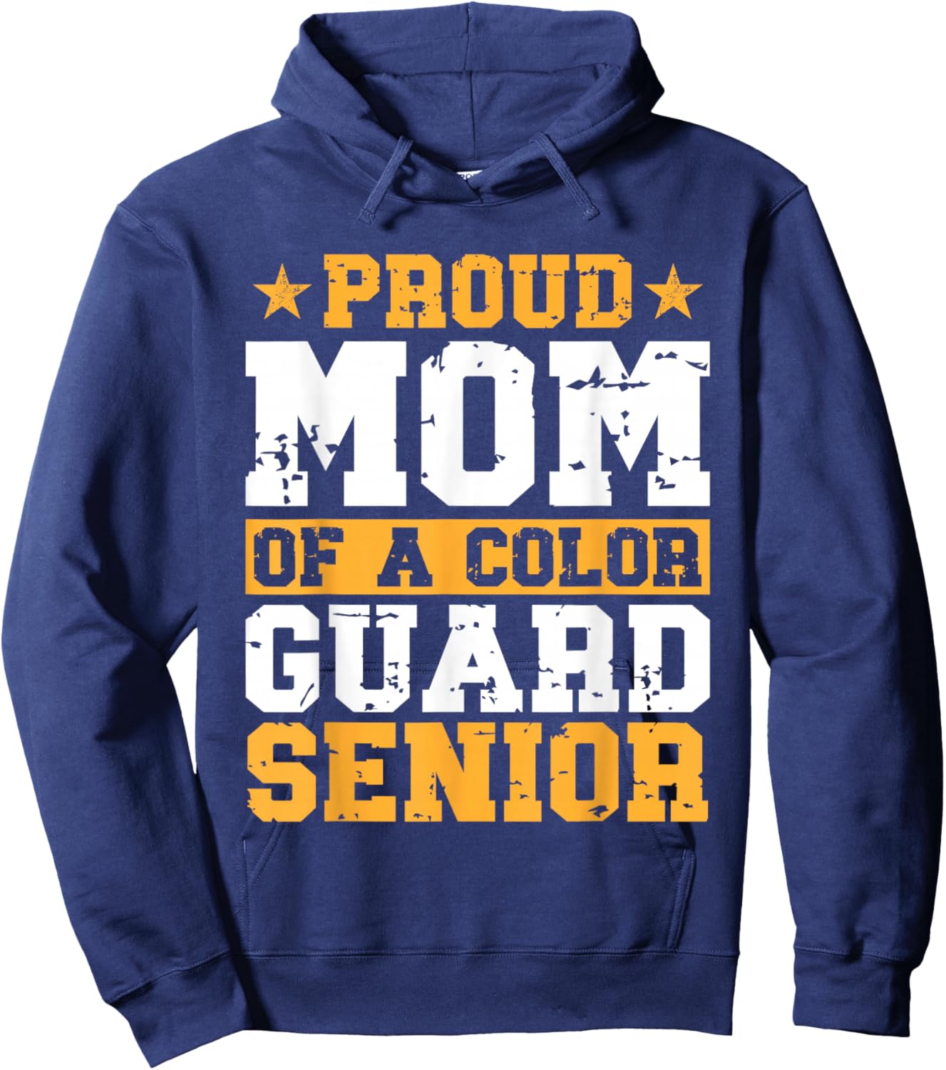 Proud Mom Of A Color Guard Senior Hoodie - Hoodie | Navy