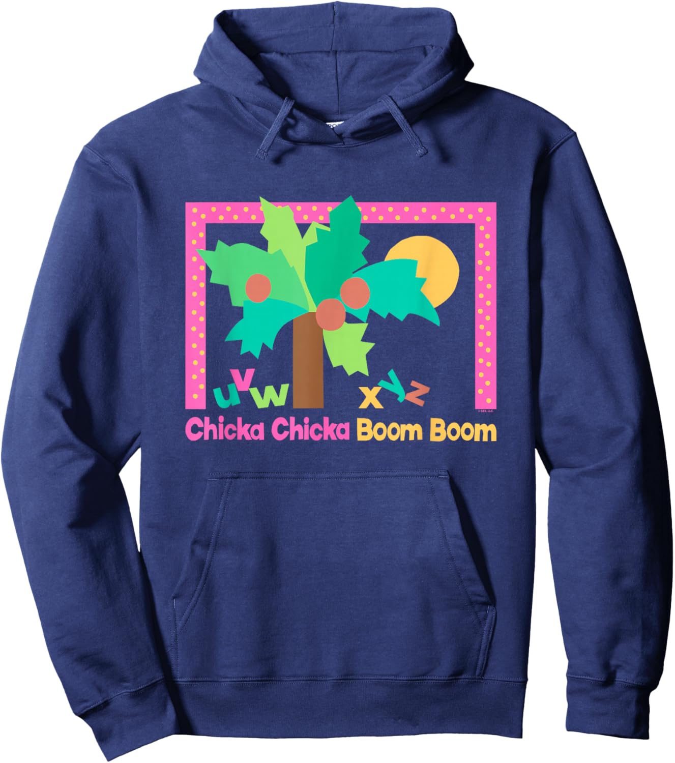 Chicka Chicka Boom Boom U V W X Y Z Retro Colorful Big Logo Hoodie - Hoodie | Navy