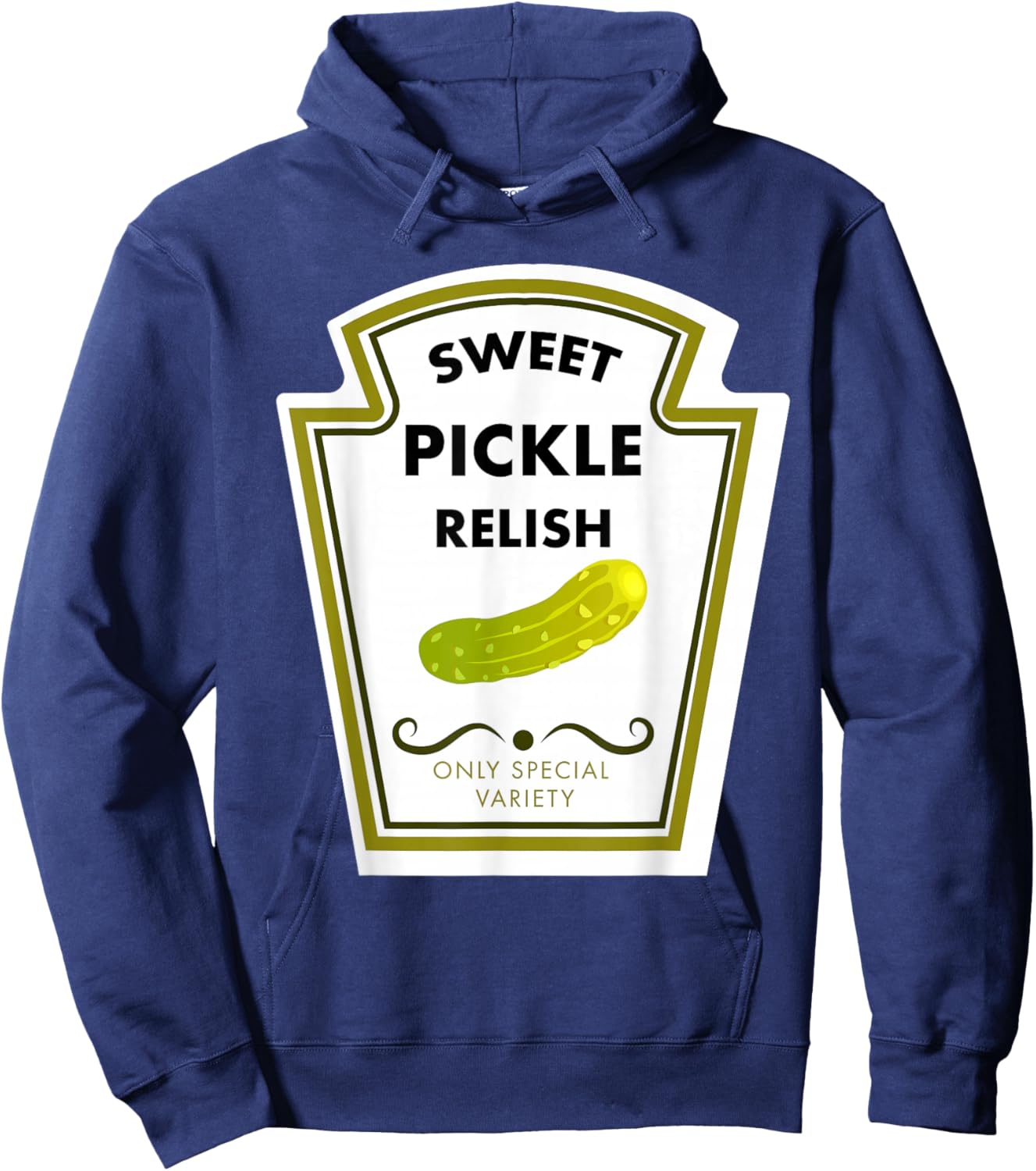 Sweet Pickle Relish Funny Vintage Food Label Retro Design Hoodie - Hoodie | Navy