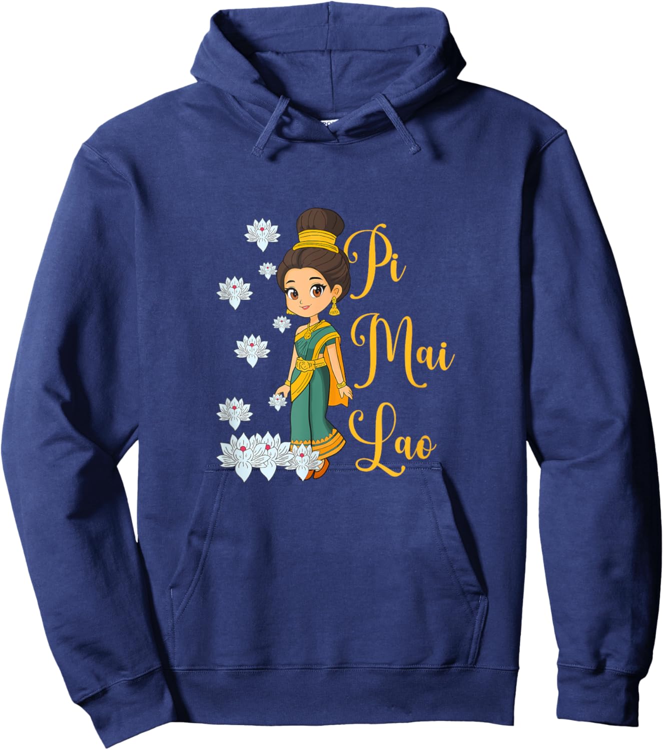 Laos Lao Laotian Happy Lao New Year Pim Mai Lao Hoodie - Hoodie | Navy