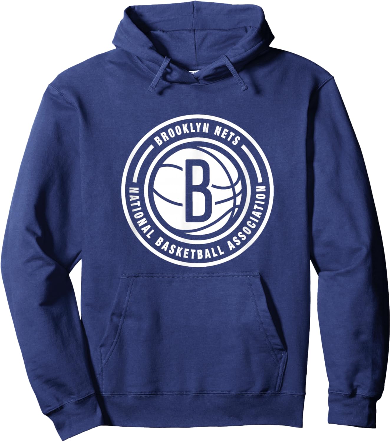 NBA - Brooklyn Nets Circle Logo Black Hoodie - Hoodie | Navy