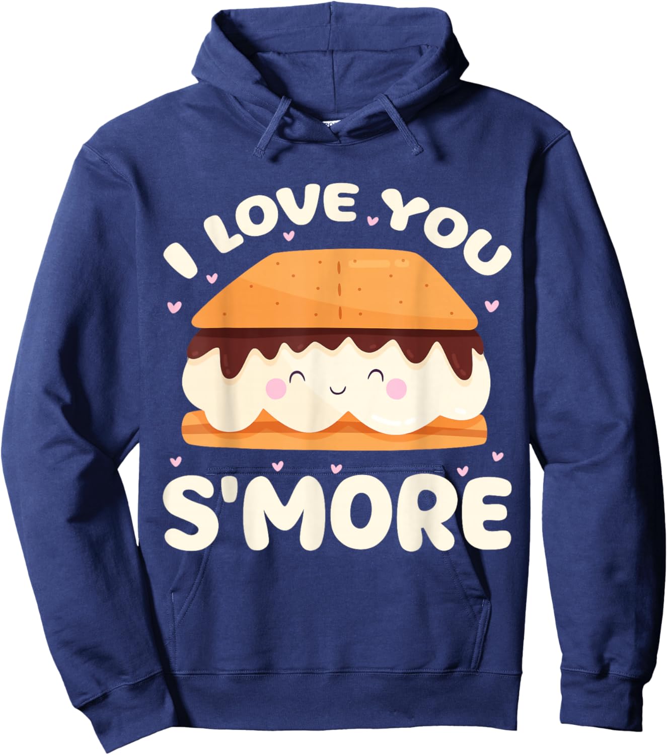 S'more Kawaii Camping Camper Valentine's Day Hoodie - Hoodie | Navy