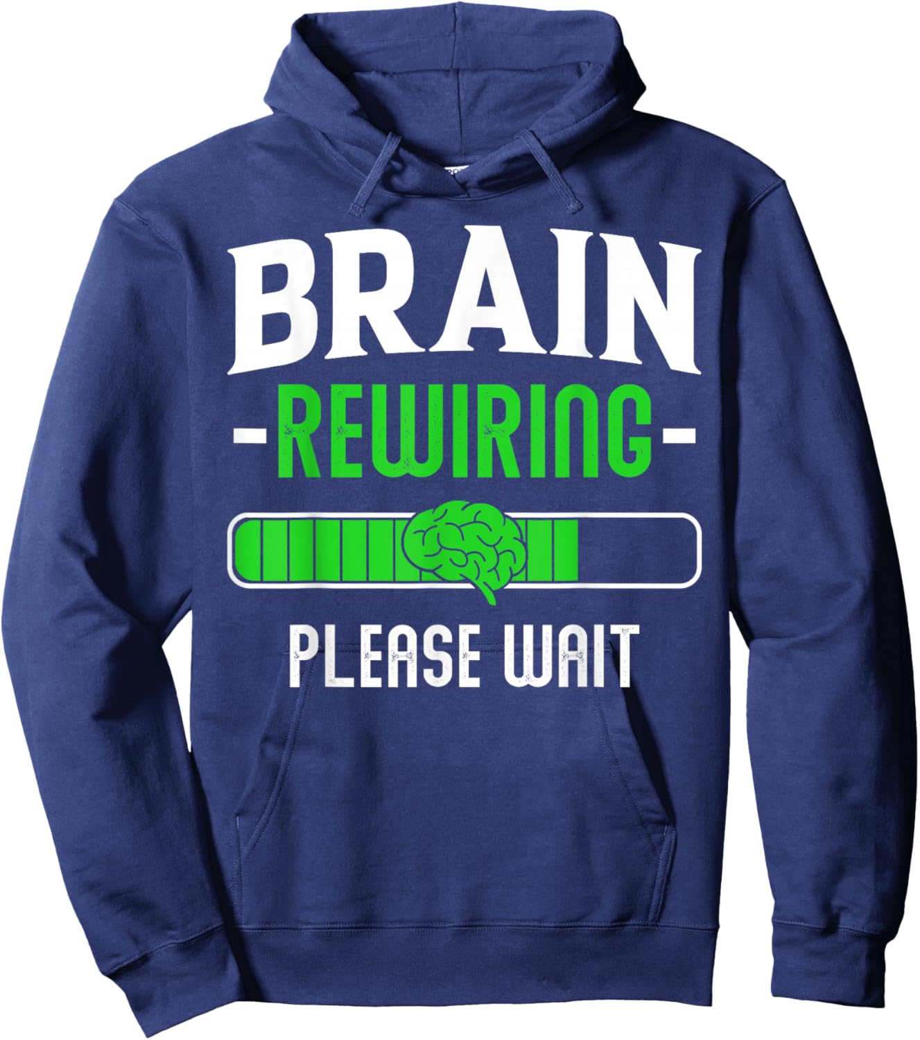 Brain Rewiring Please Wait Funny Post Brain Surgery Recovery Hoodie - Hoodie | Navy